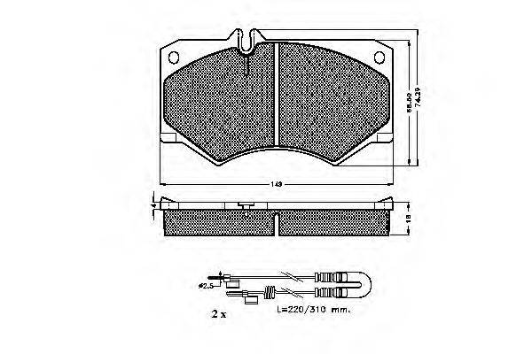 Комплект тормозных колодок, дисковый тормоз SPIDAN 32520