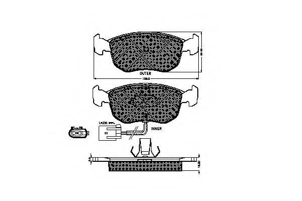 Комплект тормозных колодок, дисковый тормоз SPIDAN 32532