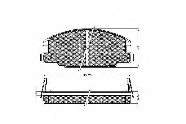 Комплект тормозных колодок, дисковый тормоз SPIDAN 32548