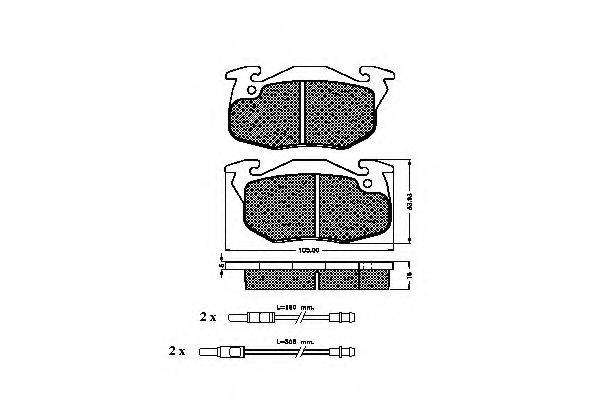 Комплект тормозных колодок, дисковый тормоз SPIDAN 32591