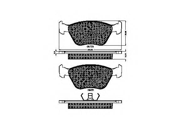 Комплект тормозных колодок, дисковый тормоз SPIDAN 32628