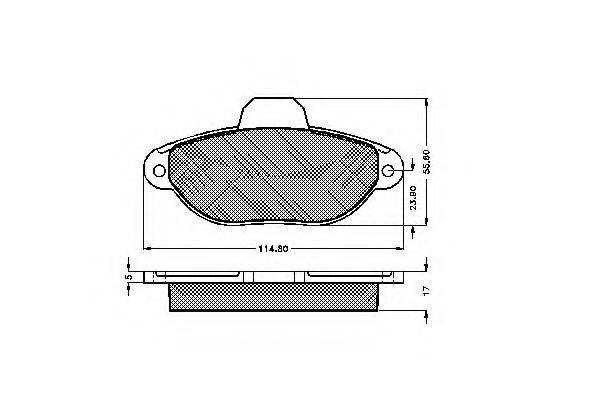 Комплект тормозных колодок, дисковый тормоз SPIDAN 32676