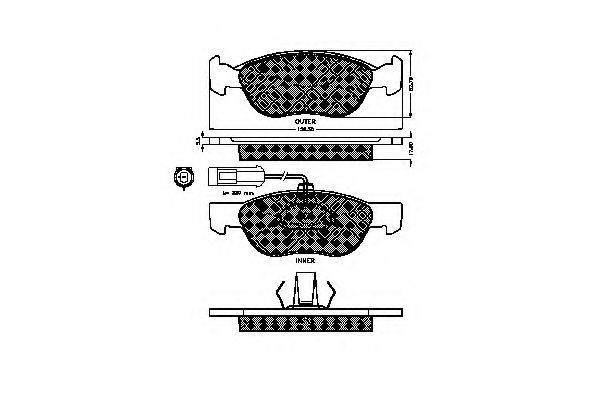SPIDAN 32677 Комплект тормозных колодок, дисковый тормоз