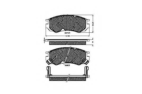 Комплект тормозных колодок, дисковый тормоз SPIDAN 32689