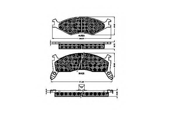 Комплект тормозных колодок, дисковый тормоз SPIDAN 32708