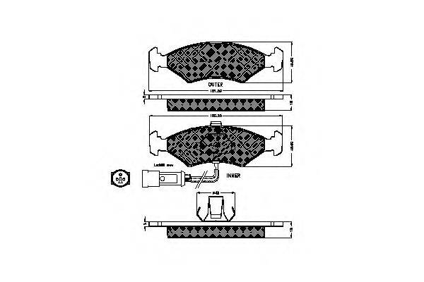 SPIDAN 32723 Комплект тормозных колодок, дисковый тормоз
