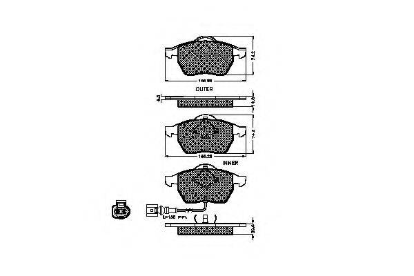 Комплект тормозных колодок, дисковый тормоз SPIDAN 32737