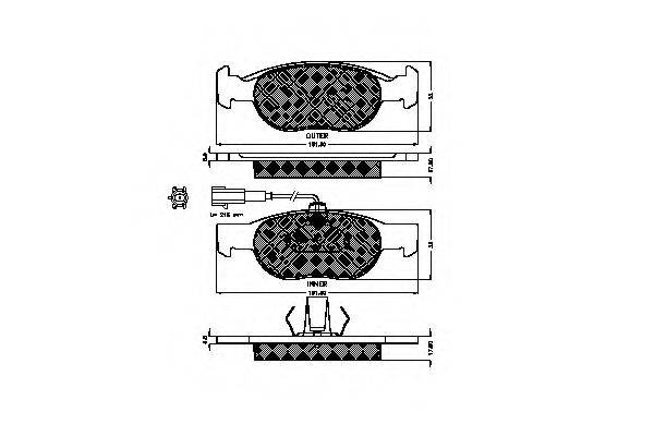 Комплект тормозных колодок, дисковый тормоз SPIDAN 32743