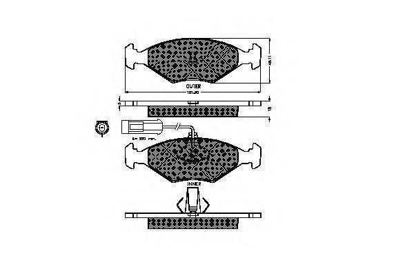 Комплект тормозных колодок, дисковый тормоз SPIDAN 32758
