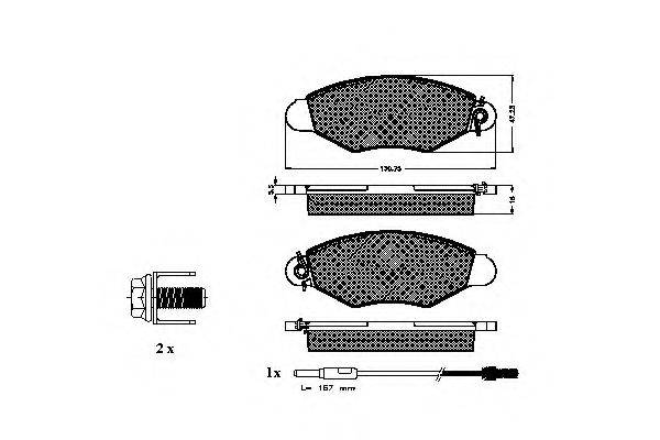 Комплект тормозных колодок, дисковый тормоз SPIDAN 32767