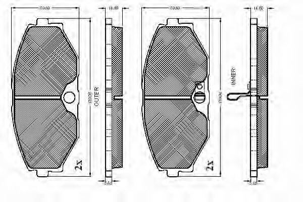 SPIDAN 32813 Комплект тормозных колодок, дисковый тормоз