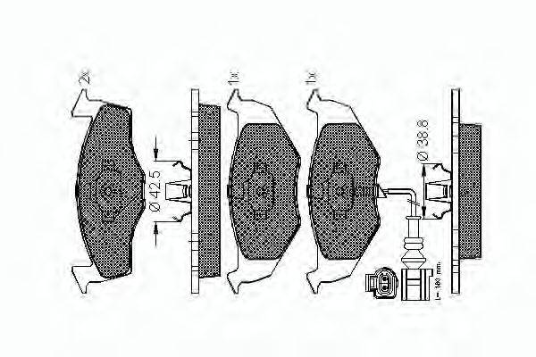 SPIDAN 32815 Комплект тормозных колодок, дисковый тормоз