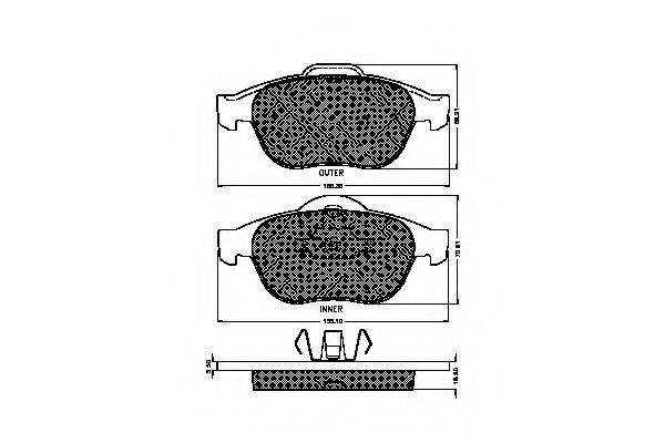 SPIDAN 32828 Комплект тормозных колодок, дисковый тормоз