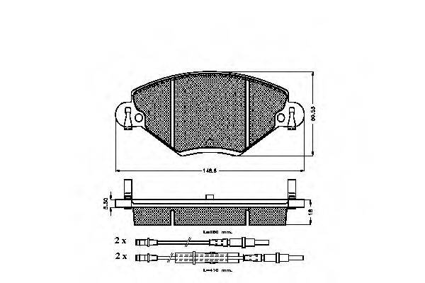 SPIDAN 32835 Комплект тормозных колодок, дисковый тормоз