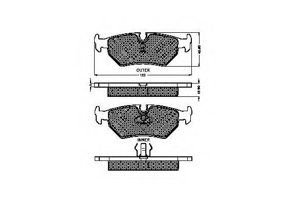Комплект тормозных колодок, дисковый тормоз SPIDAN 32861