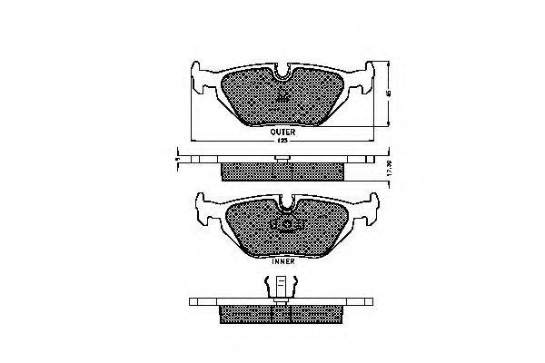 SPIDAN 32865 Комплект тормозных колодок, дисковый тормоз