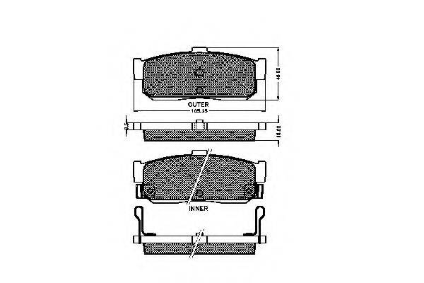 Комплект тормозных колодок, дисковый тормоз SPIDAN 32872