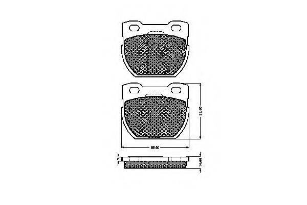 Комплект тормозных колодок, дисковый тормоз SPIDAN 32874