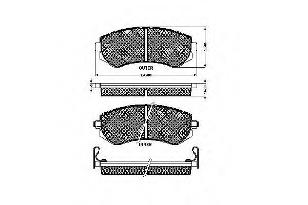 Комплект тормозных колодок, дисковый тормоз SPIDAN 32885