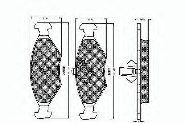 Комплект тормозных колодок, дисковый тормоз SPIDAN 32906