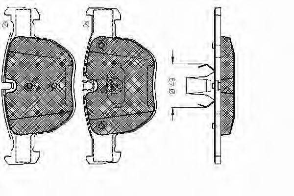 Комплект тормозных колодок, дисковый тормоз SPIDAN 32907
