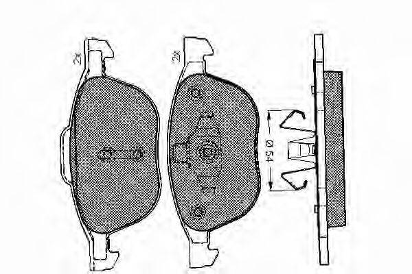 Комплект тормозных колодок, дисковый тормоз SPIDAN 32914