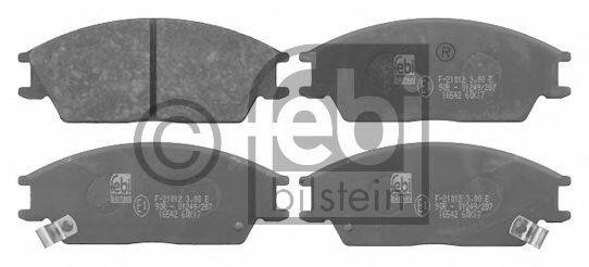 Комплект тормозных колодок, дисковый тормоз FEBI BILSTEIN 16542