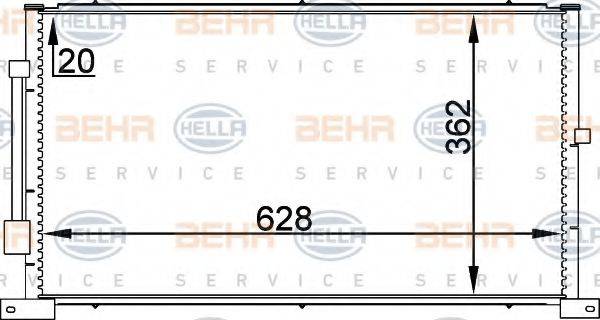 BEHR HELLA SERVICE 8FC351038711 Конденсатор, кондиционер