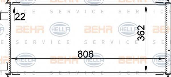 BEHR HELLA SERVICE 8FC351300751 Конденсатор, кондиционер