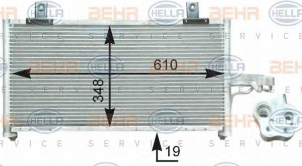 BEHR HELLA SERVICE 8FC351302741 Конденсатор, кондиционер