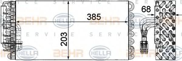 BEHR HELLA SERVICE 8FV351330101 Испаритель, кондиционер