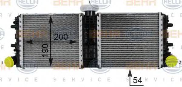 Радиатор, охлаждение двигателя BEHR HELLA SERVICE 8MK 376 701-251