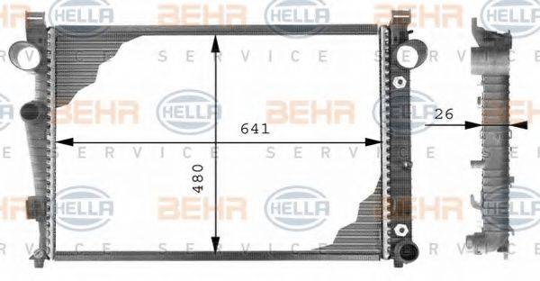 BEHR HELLA SERVICE 8MK376710281 Радиатор, охлаждение двигателя