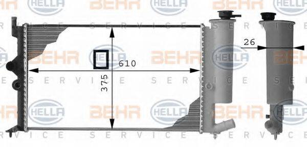 BEHR HELLA SERVICE 8MK376712541 Радиатор, охлаждение двигателя