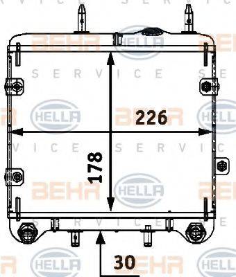 BEHR HELLA SERVICE 8MO376726071 масляный радиатор, двигательное масло