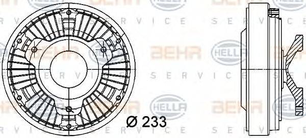 Сцепление, вентилятор радиатора BEHR HELLA SERVICE 8MV 376 728-401