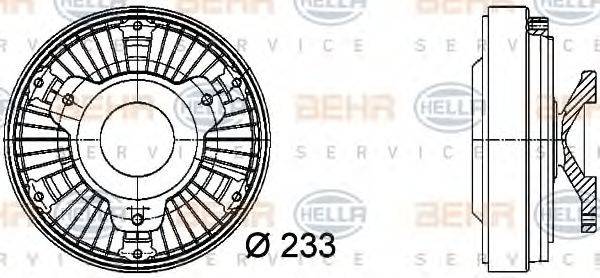 Сцепление, вентилятор радиатора BEHR HELLA SERVICE 8MV 376 729-481