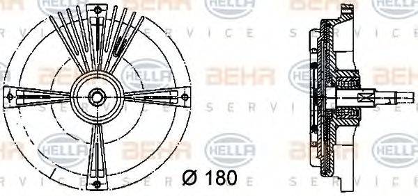 Сцепление, вентилятор радиатора BEHR HELLA SERVICE 8MV 376 731-111