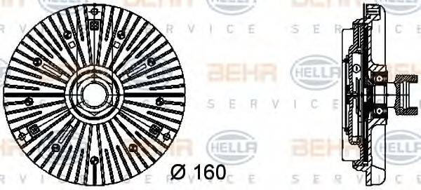 Сцепление, вентилятор радиатора BEHR HELLA SERVICE 8MV 376 732-041