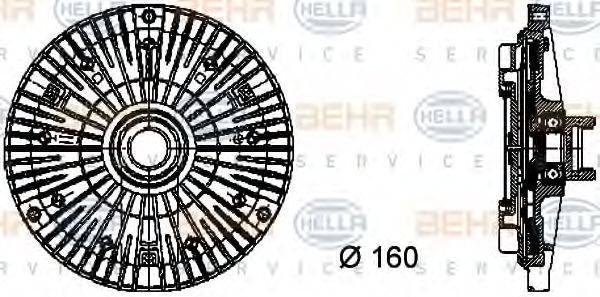 Сцепление, вентилятор радиатора BEHR HELLA SERVICE 8MV 376 732-101