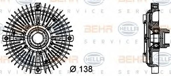 BEHR HELLA SERVICE 8MV376732231 Сцепление, вентилятор радиатора