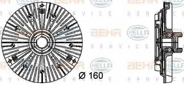 Сцепление, вентилятор радиатора BEHR HELLA SERVICE 8MV 376 732-401