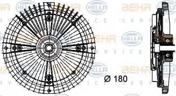 BEHR HELLA SERVICE 8MV376732461 Сцепление, вентилятор радиатора