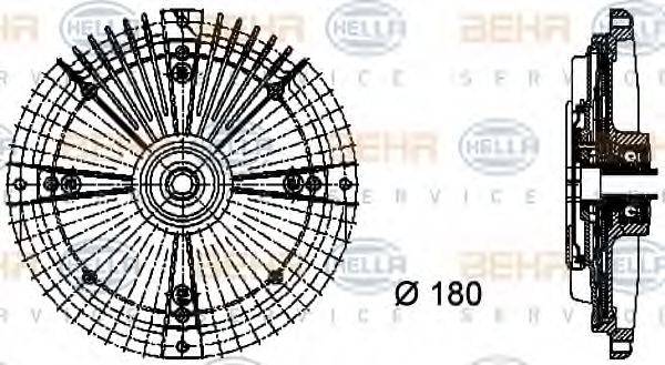 BEHR HELLA SERVICE 8MV376732471 Сцепление, вентилятор радиатора