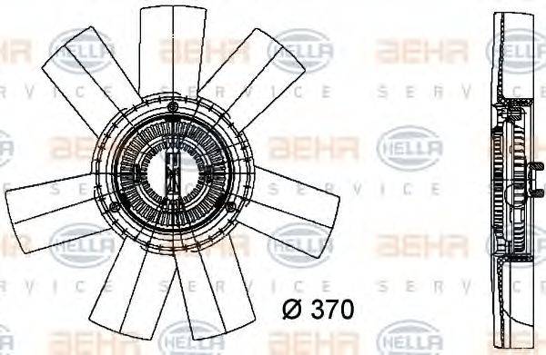 Вентилятор, охлаждение двигателя BEHR HELLA SERVICE 8MV 376 733-361