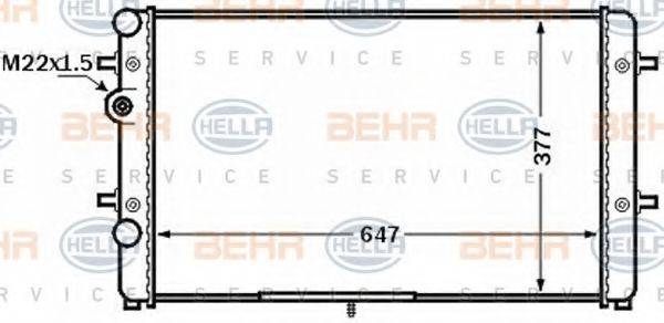 BEHR HELLA SERVICE 8MK376772501 Радиатор, охлаждение двигателя