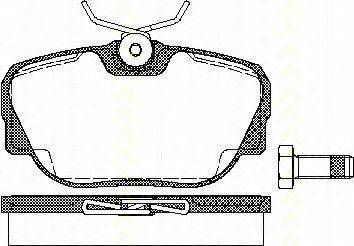 Комплект тормозных колодок, дисковый тормоз TRISCAN 8110 11922