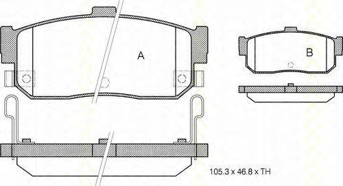 Комплект тормозных колодок, дисковый тормоз TRISCAN 8110 14018