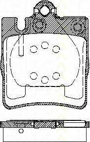 Комплект тормозных колодок, дисковый тормоз TRISCAN 8110 23019