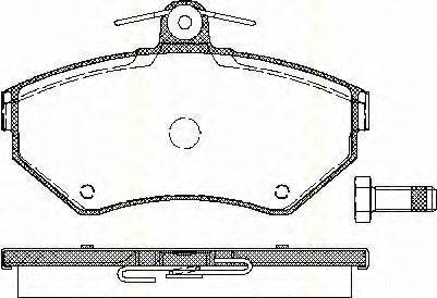 Комплект тормозных колодок, дисковый тормоз TRISCAN 8110 29012